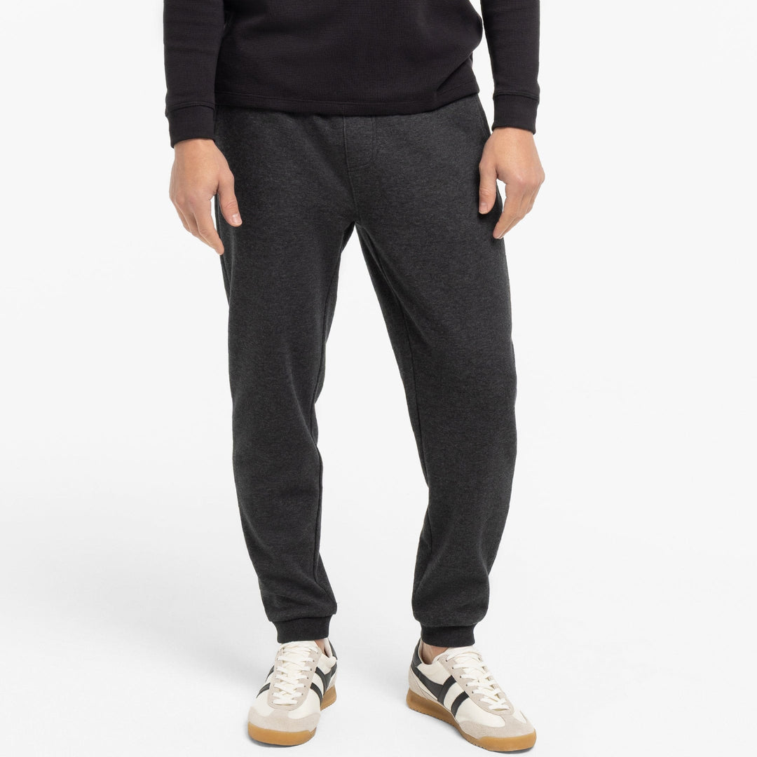 Ash & Erie Heather Charcoal French Terry Jogger for Short Men   Roam Jogger