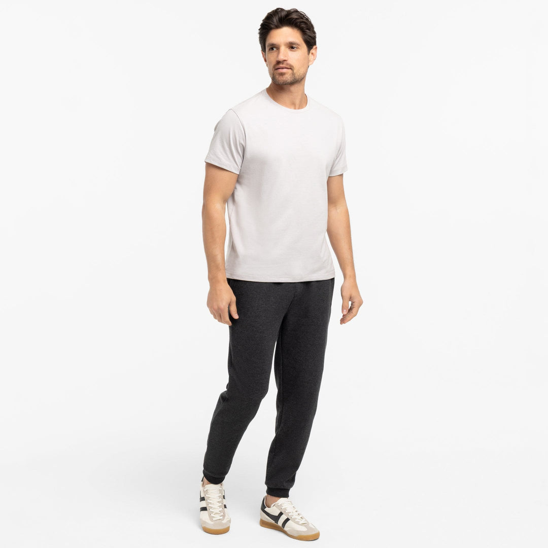 Ash & Erie Heather Charcoal French Terry Jogger for Short Men   Roam Jogger