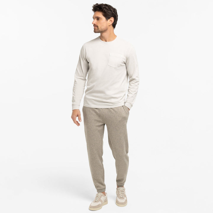 Ash & Erie Heather Oat French Terry Jogger for Short Men   Roam Jogger
