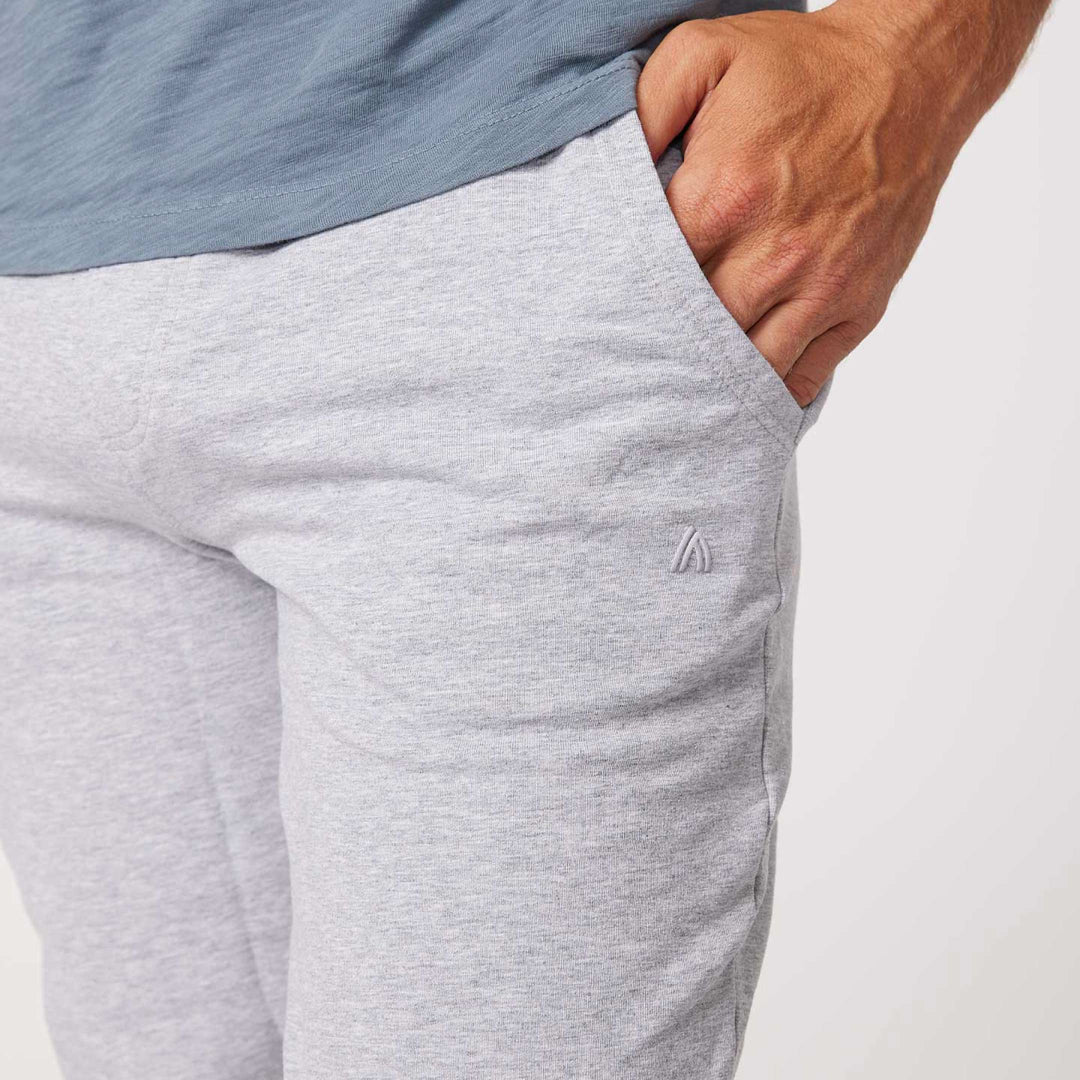 Ash & Erie Light Grey French Terry Jogger for Short Men   Roam Jogger