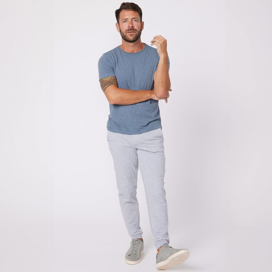 Ash & Erie Light Grey French Terry Jogger for Short Men   Roam Jogger