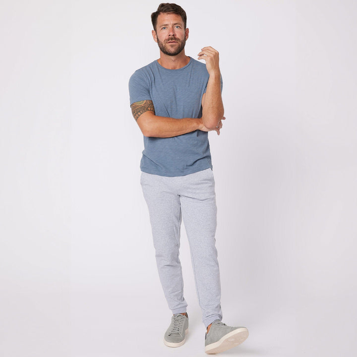 Ash & Erie Light Grey French Terry Jogger for Short Men   Roam Jogger