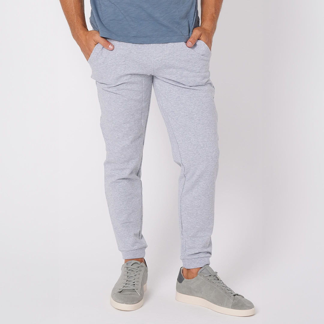 Ash & Erie Light Grey French Terry Jogger for Short Men   Roam Jogger