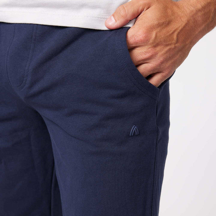 Ash & Erie Navy French Terry Pullover Hoodie for Short Men   Roam Jogger
