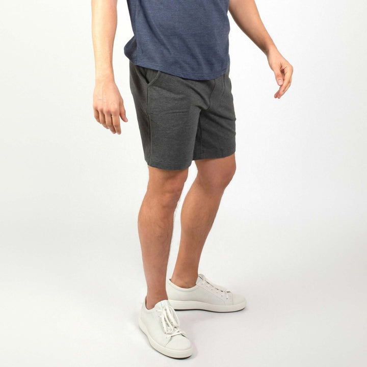 Ash & Erie Charcoal French Terry Short for Short Men   Roam Short