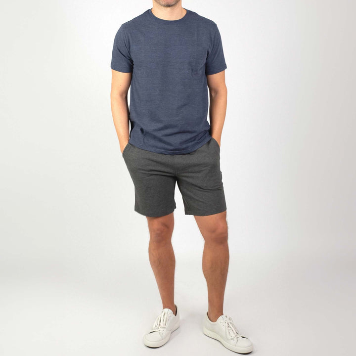 Ash & Erie Charcoal French Terry Short for Short Men   Roam Short