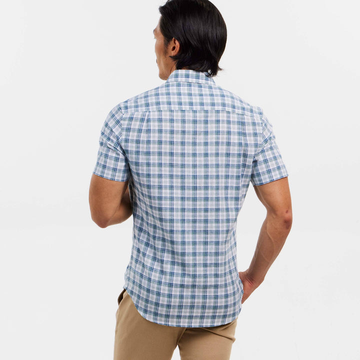 Ash & Erie Riverfront Linen Everyday Short Sleeve Shirt for Short Men   Short Sleeve Everyday Shirts