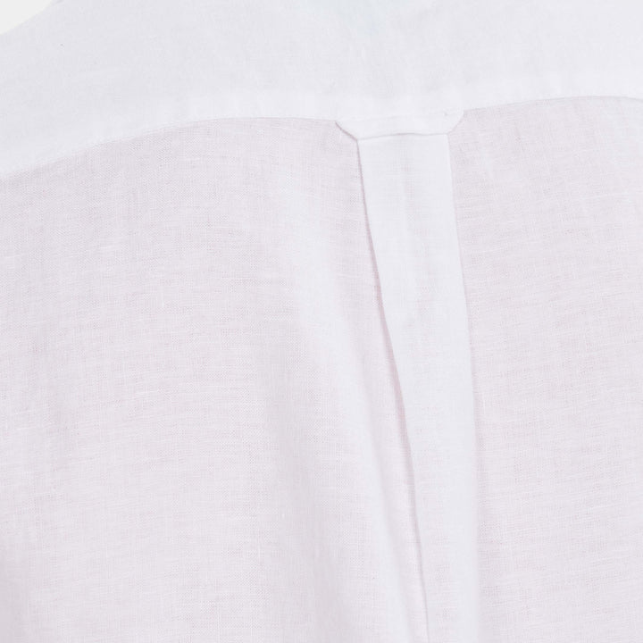 Ash & Erie White Linen Camp Collar Short Sleeve Shirt for Short Men   Short Sleeve Everyday Shirts