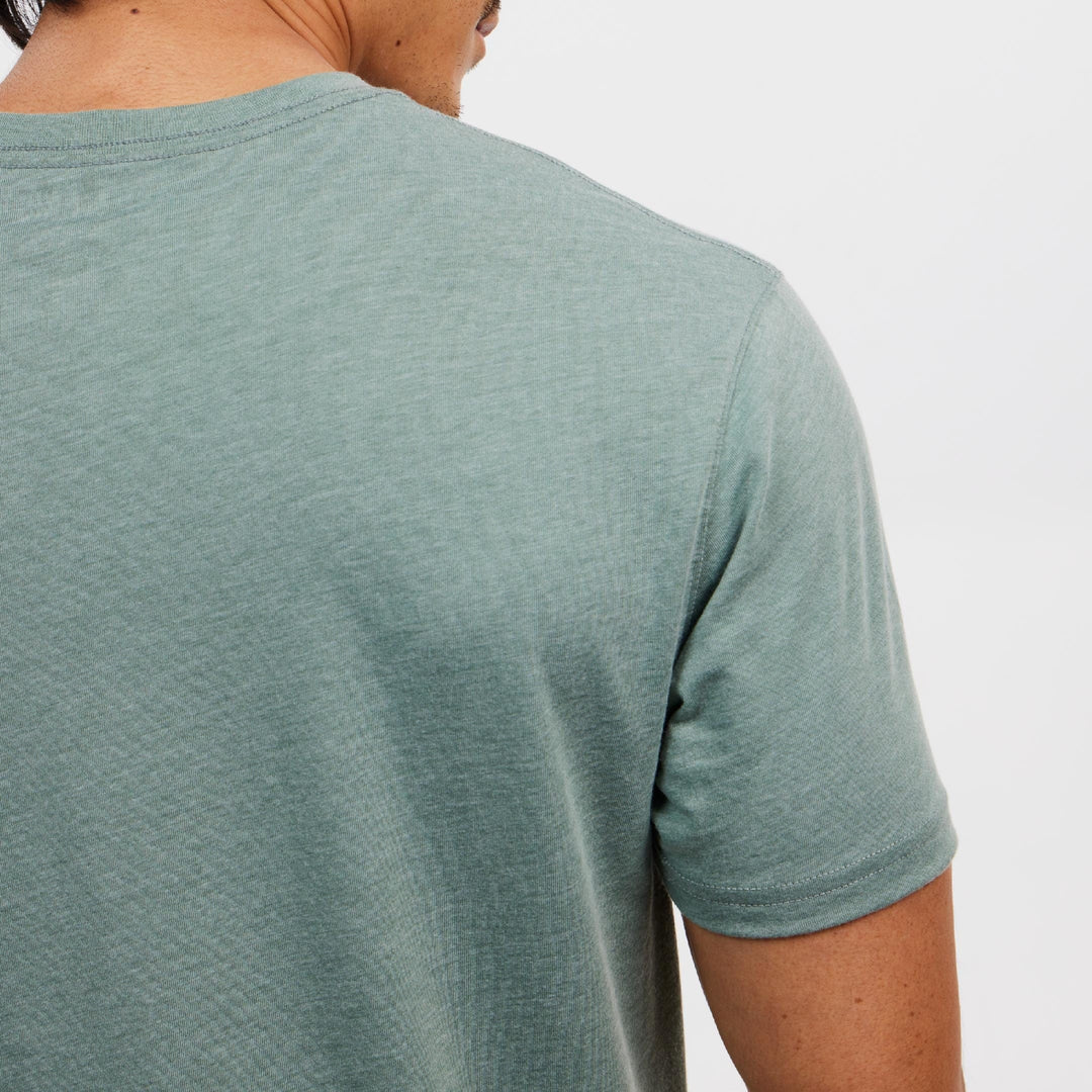 Ash & Erie Lightweight Heathered Grey Short Sleeve Henley for Short Men   Short Sleeve Henley