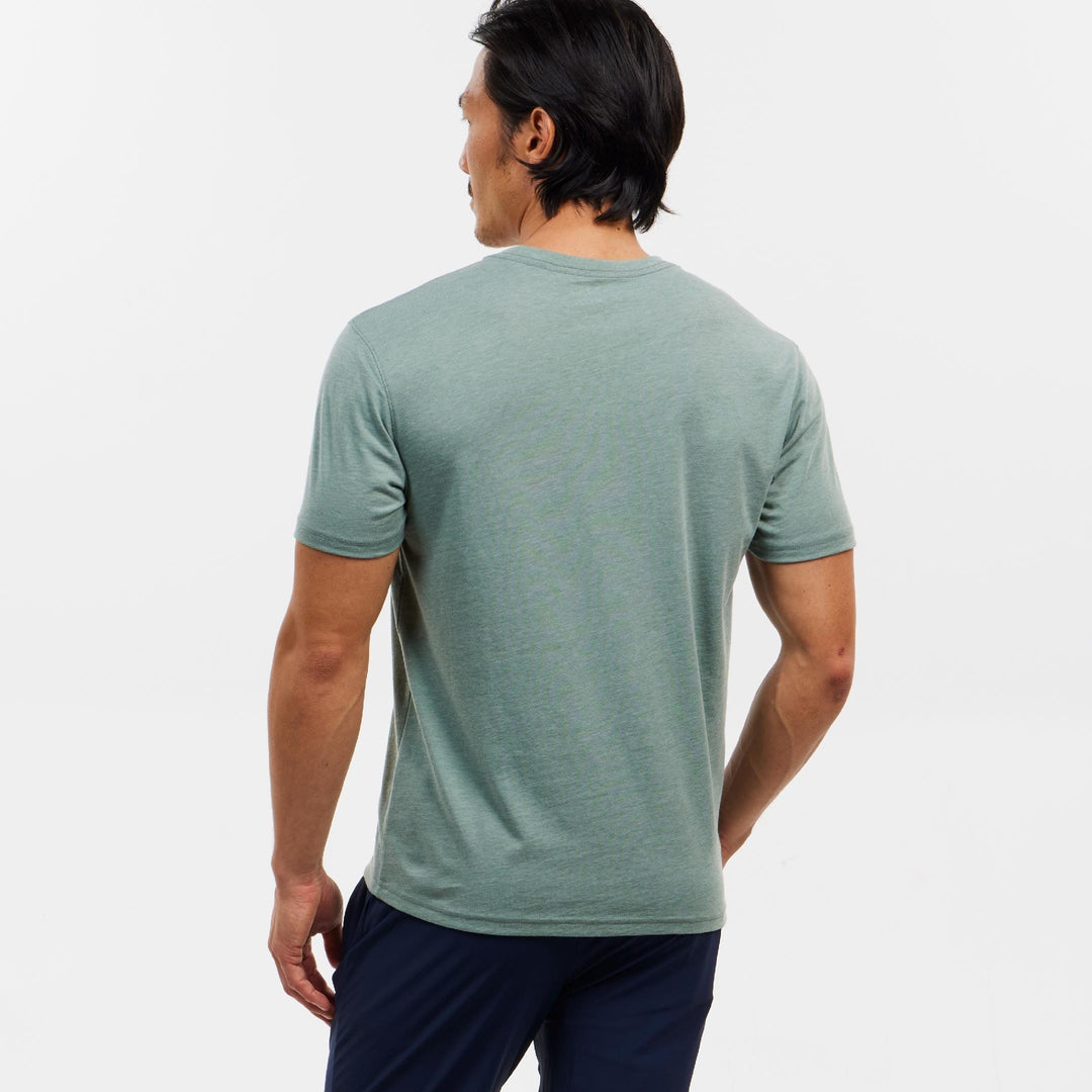 Ash & Erie Lightweight Heathered Grey Short Sleeve Henley for Short Men   Short Sleeve Henley