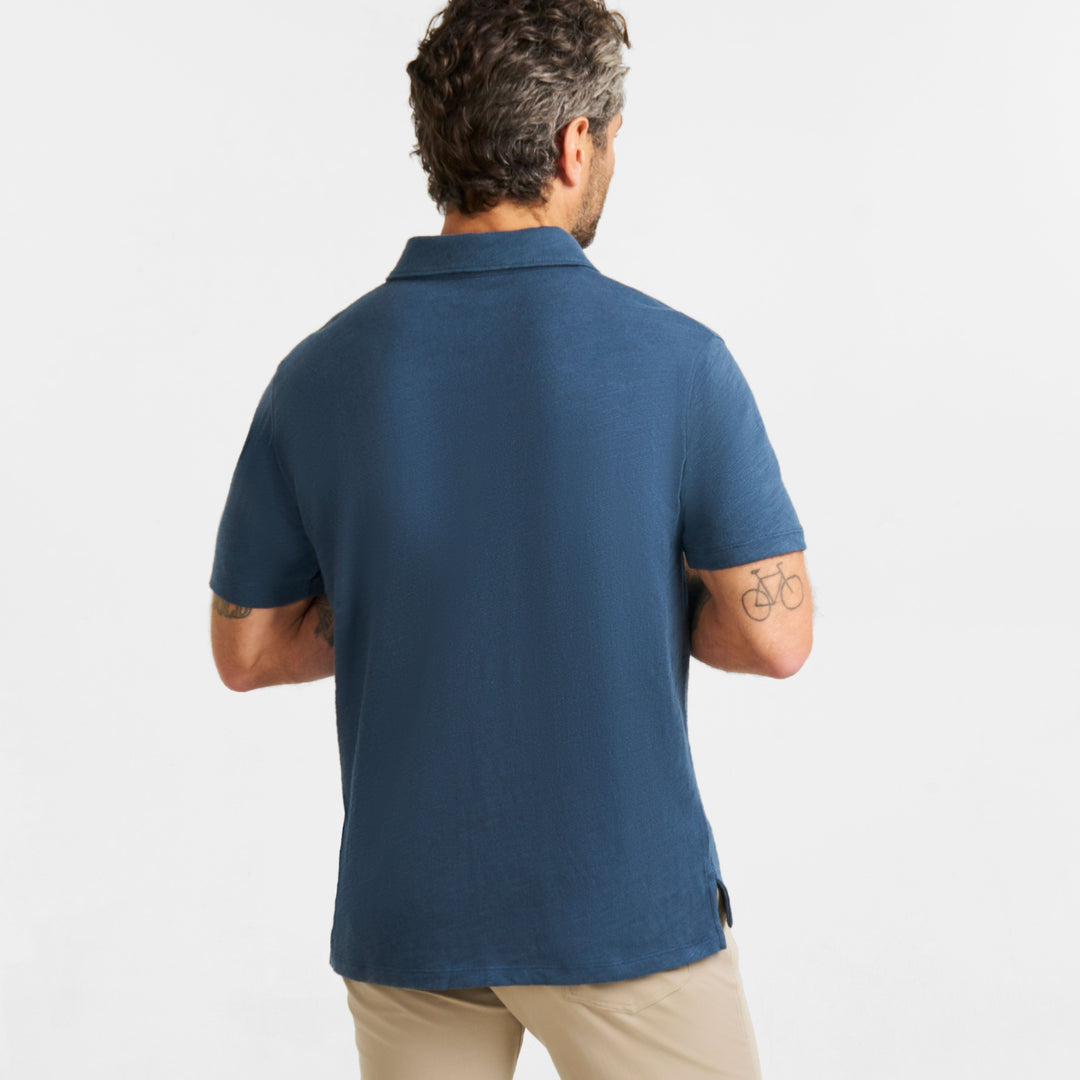 Ash & Erie Navy Lightweight Polo Shirt for Short Men   Short Sleeve Polo Shirt