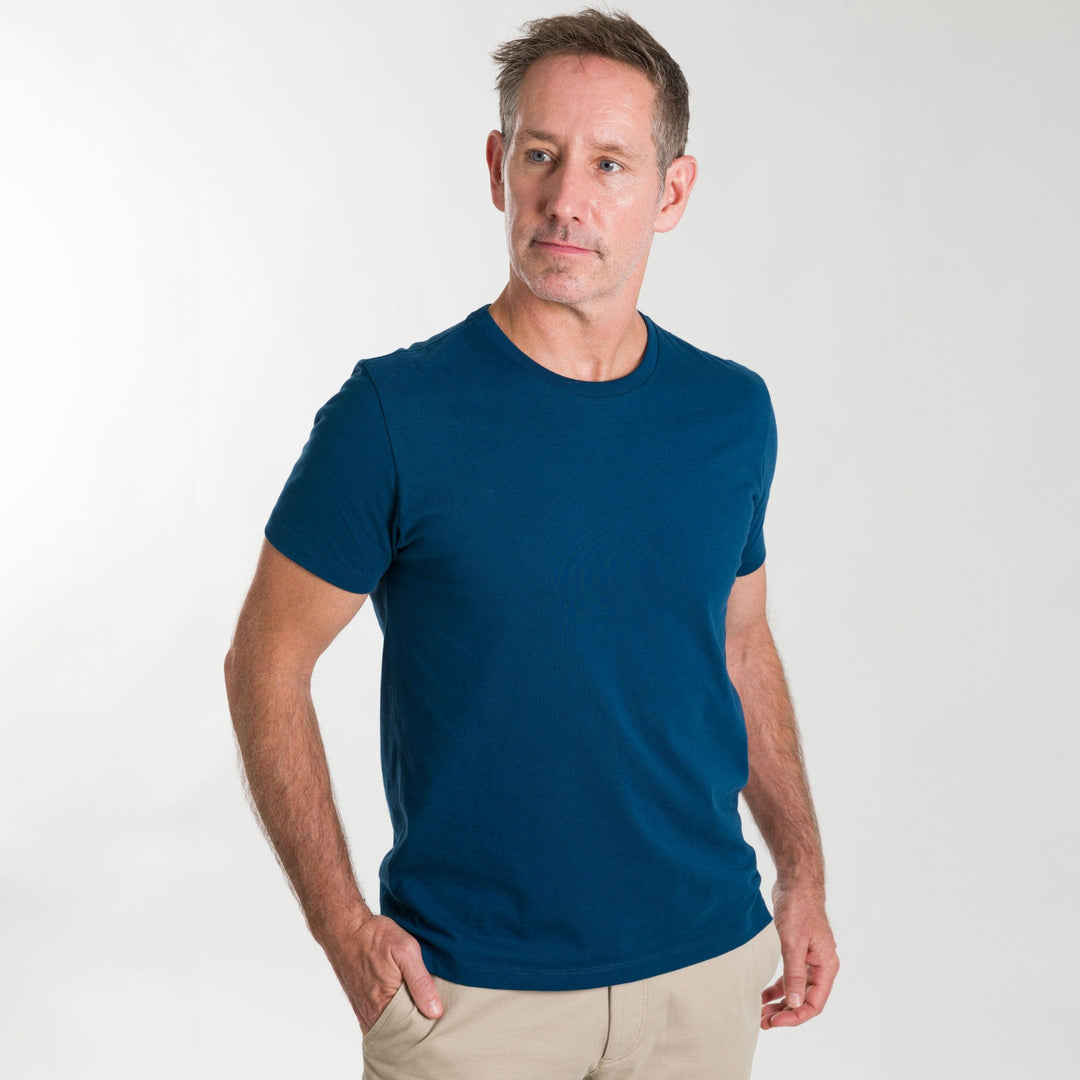 Ash & Erie Washed Black Pima Cotton Crew Neck T-Shirt for Short Men   Short Sleeve Premium Tee