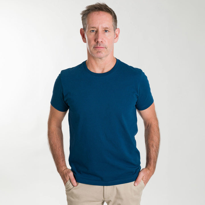 Ash & Erie Washed Black Pima Cotton Crew Neck T-Shirt for Short Men   Short Sleeve Premium Tee