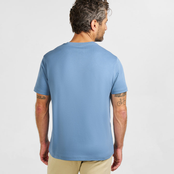 Ash & Erie Bluecrest Luxury Soft Touch Crew Neck T-Shirt for Short Men   Short Sleeve Premium Tee