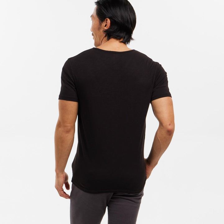 Ash & Erie Lightweight Washed Blue Crew Neck T-Shirt for Short Men   Short Sleeve Premium Tee