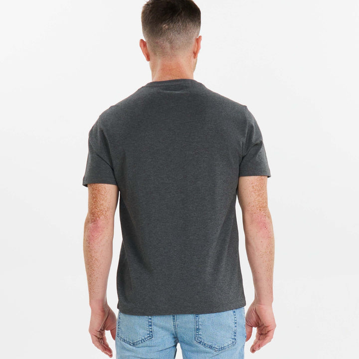 Ash & Erie Heather Charcoal Luxury Soft Touch Crew Neck T-Shirt for Short Men   Short Sleeve Premium Tee
