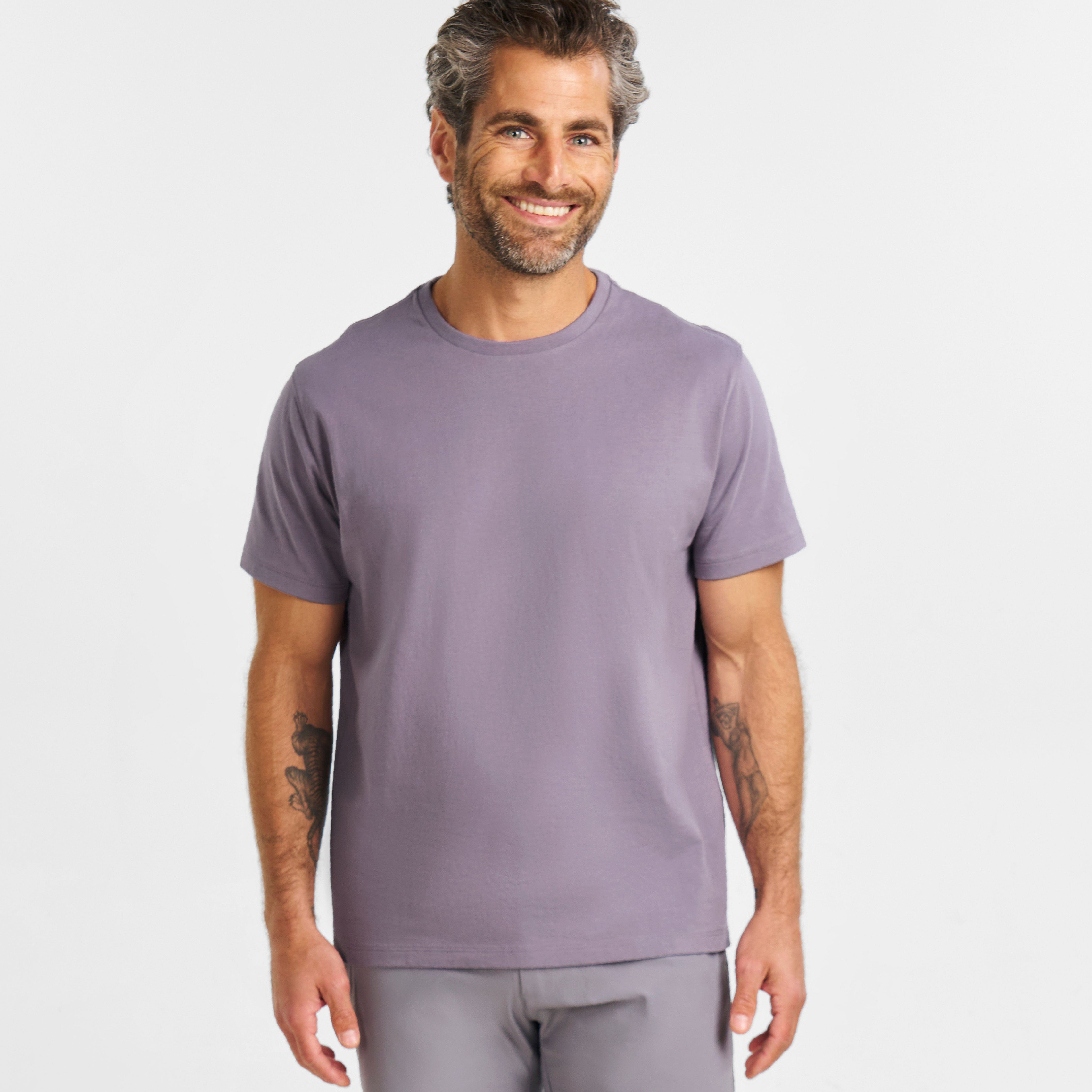 Ash & Erie Lavender Pima Cotton Crew Neck T-Shirt for Short Men