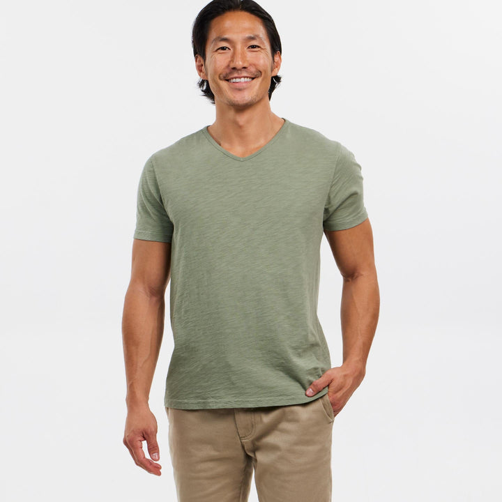 Ash & Erie Lightweight Washed Blue Crew Neck T-Shirt for Short Men   Short Sleeve Premium Tee