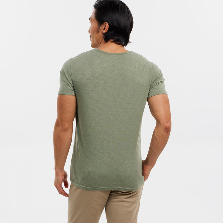 Ash & Erie Lightweight Washed Blue Crew Neck T-Shirt for Short Men   Short Sleeve Premium Tee