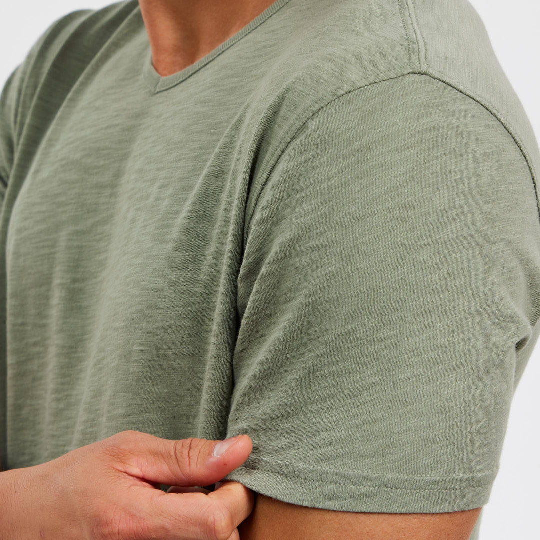 Ash & Erie Lightweight Washed Blue Crew Neck T-Shirt for Short Men   Short Sleeve Premium Tee