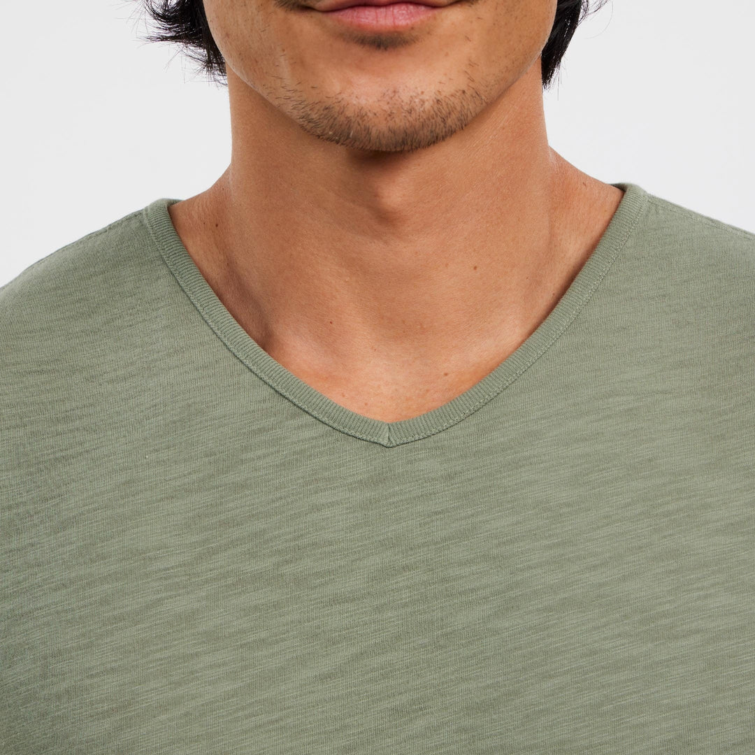 Ash & Erie Lightweight Washed Blue Crew Neck T-Shirt for Short Men   Short Sleeve Premium Tee