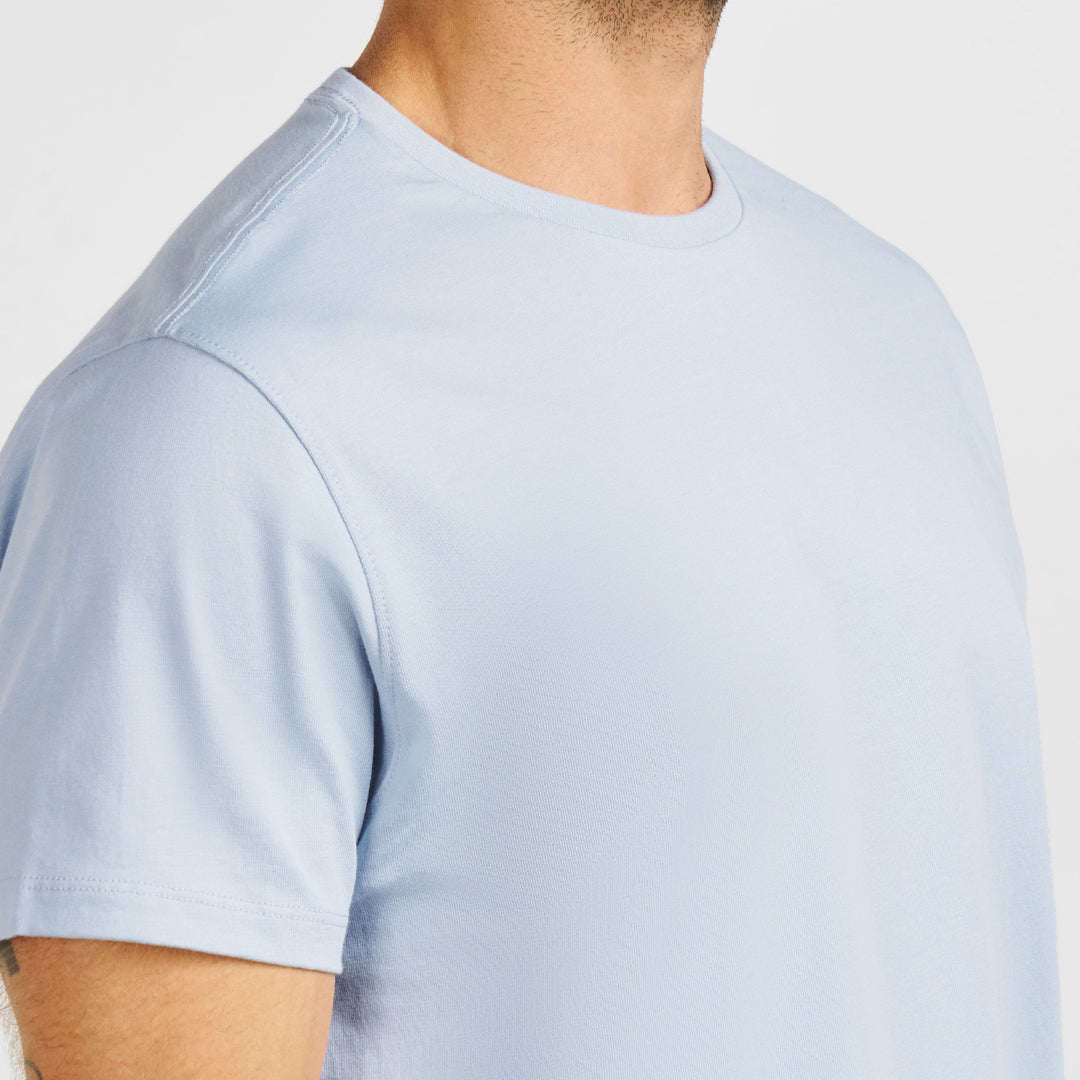 Ash & Erie Mist Pima Cotton Crew Neck T-Shirt for Short Men   Short Sleeve Premium Tee