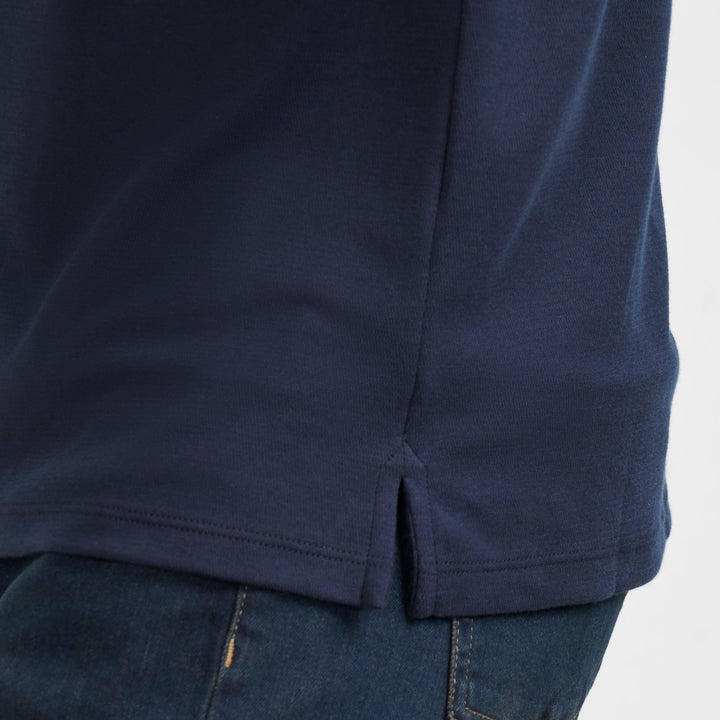 Ash & Erie Navy Micro Pique Crew Neck T-Shirt for Short Men   Short Sleeve Premium Tee