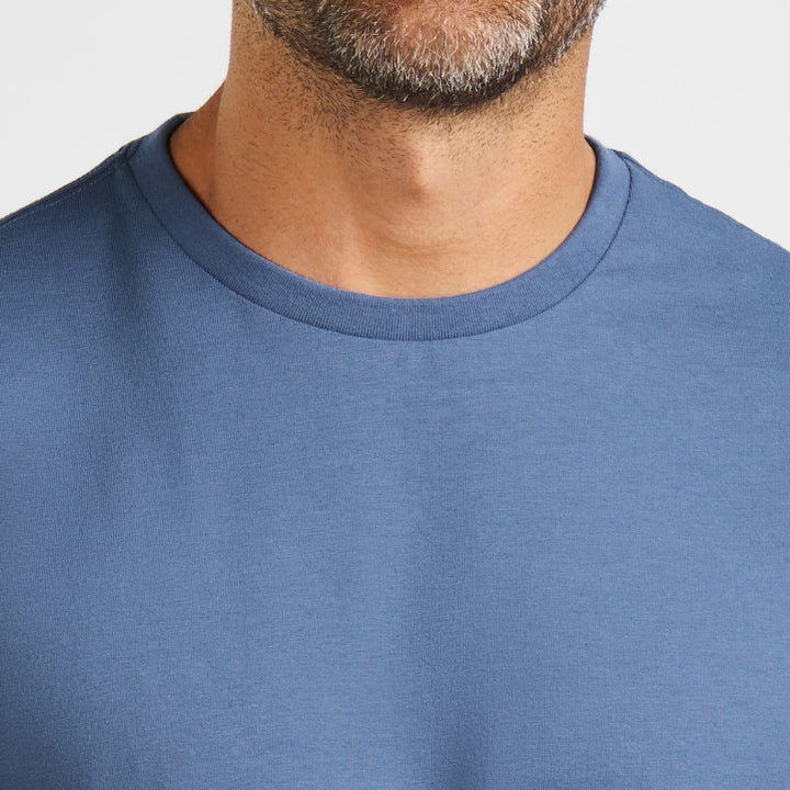Ash & Erie Slate Pima Cotton Crew Neck T-Shirt for Short Men   Short Sleeve Premium Tee