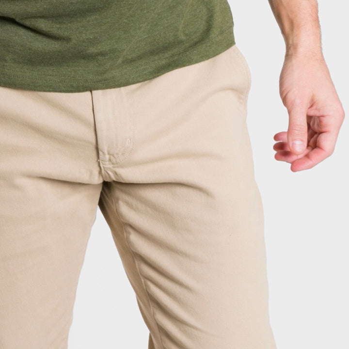 Ash & Erie Straight Fit Khaki Washed Stretch Chino for Short Men   Standard Fit Chino