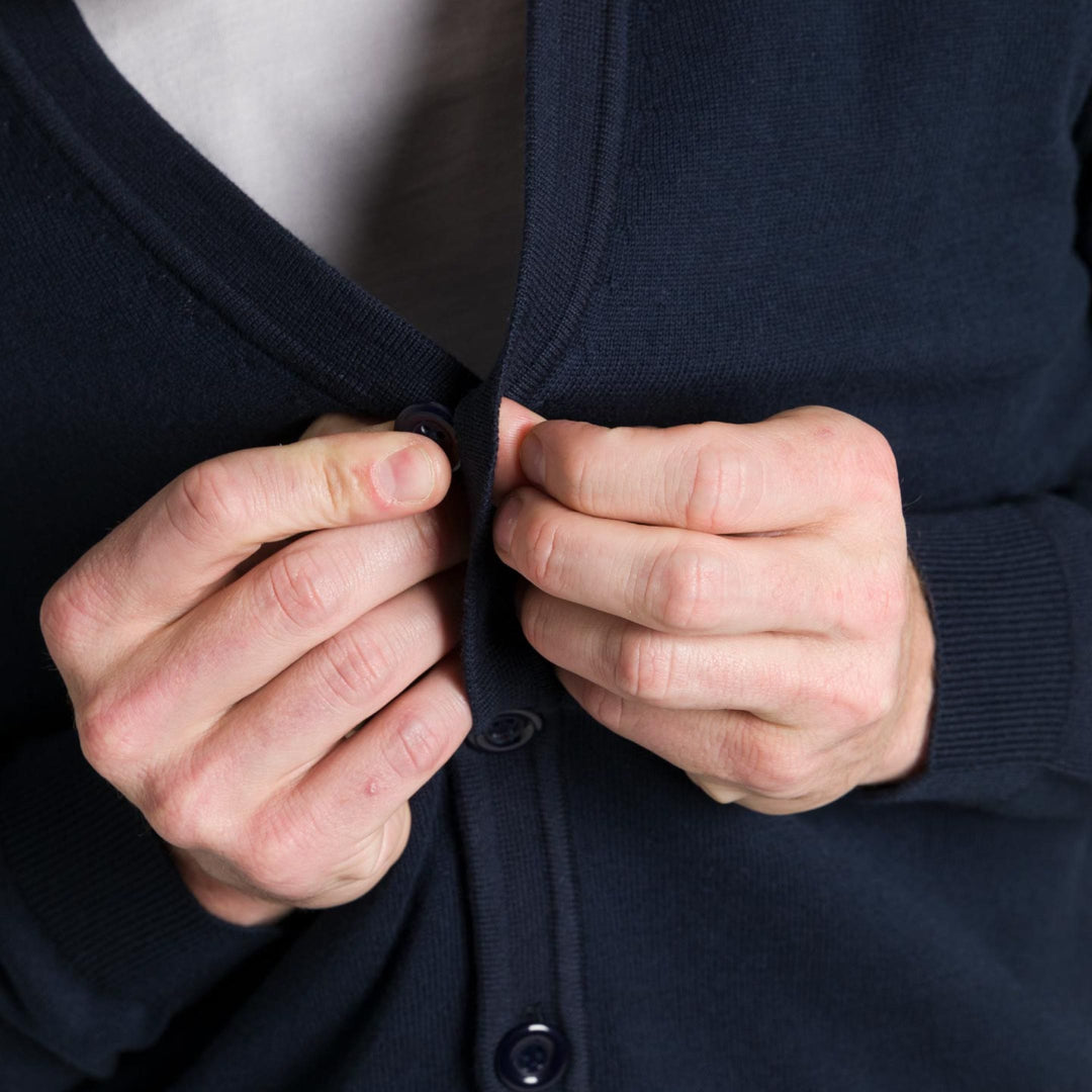 Ash & Erie Navy Cardigan Sweater for Short Men   Sweater