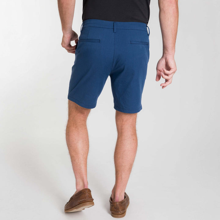 Ash & Erie Navy Transit Tech Chino Short for Short Men   Tech Chino Short