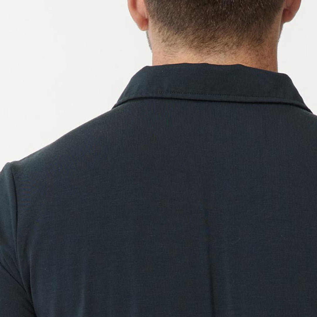 Ash & Erie Charcoal Tech Polo Shirt for Short Men   Tech Polo Shirt