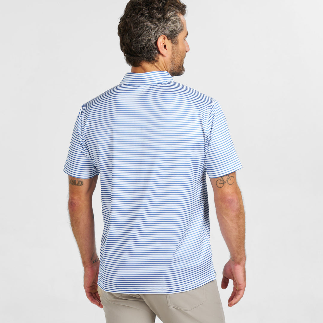 Ash & Erie Coastal Stripes Tech Polo Shirt for Short Men   Tech Polo Shirt