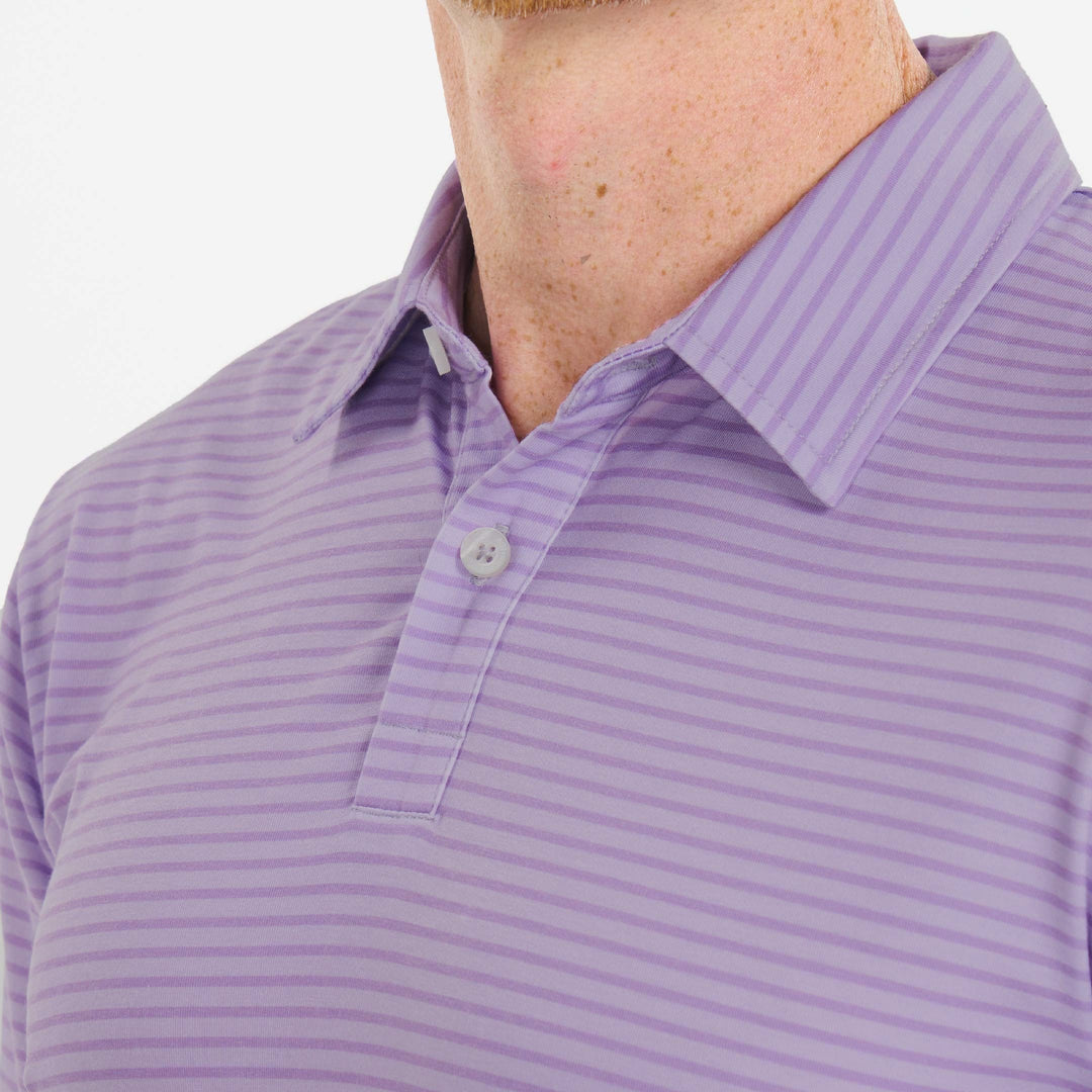 Ash & Erie Concord Stripes Tech Polo Shirt for Short Men   Tech Polo Shirt