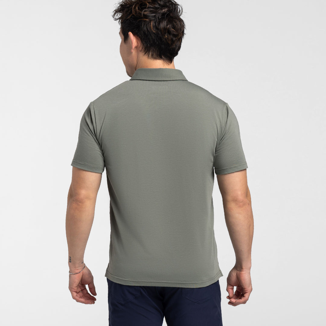 Ash & Erie Sage Tech Polo Shirt for Short Men   Tech Polo Shirt
