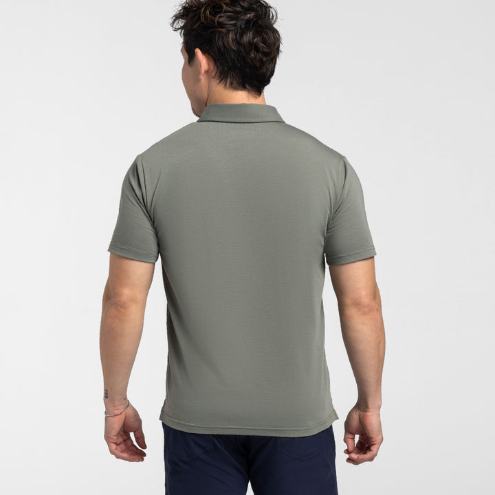 Ash & Erie Sage Tech Polo Shirt for Short Men   Tech Polo Shirt