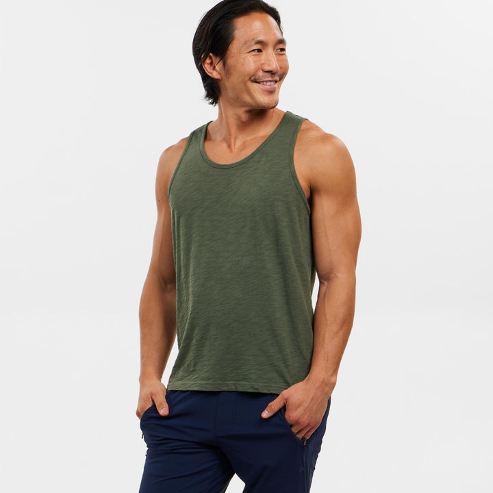 Ash & Erie Black Washed Lightweight Tanks for Short Men   Washed Lightweight Tank