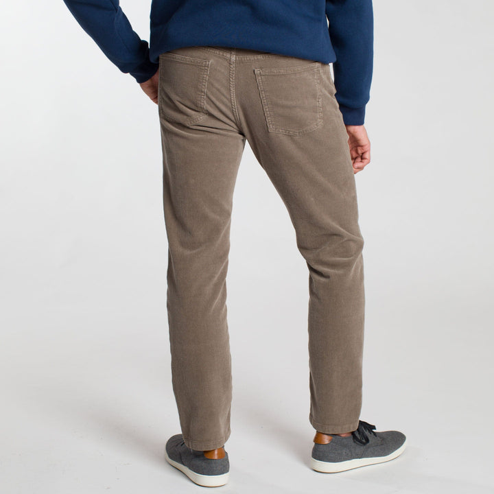 Ash & Erie Brown Stretch Corduroy Pant for Short Men   Weekend Jeans