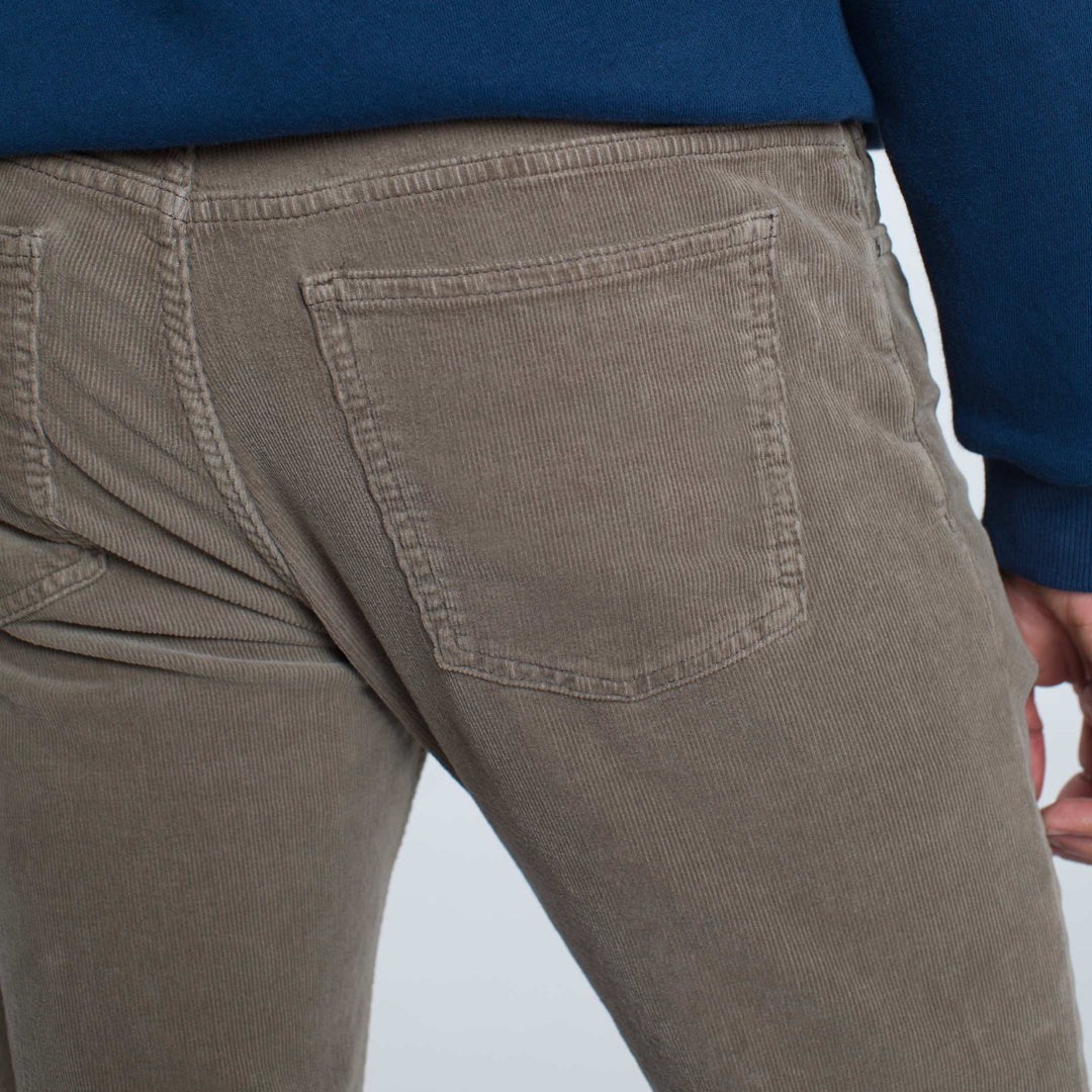 Ash & Erie Brown Stretch Corduroy Pant for Short Men   Weekend Jeans