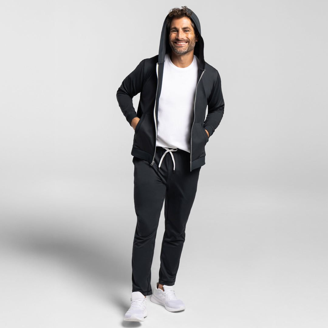 Grey CloudFlex Performance Full-Zip Hoodie