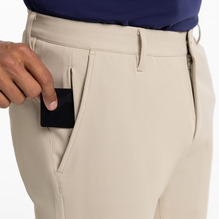 Ash & Erie Khaki Ace Golf Pant for Short Men   Ace Golf Pants