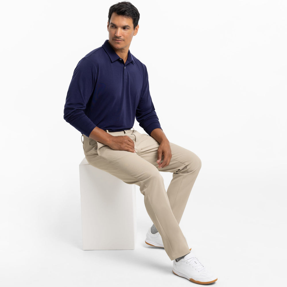 Ash & Erie Khaki Ace Golf Pant for Short Men   Ace Golf Pants