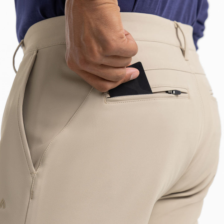 Ash & Erie Khaki Ace Golf Pant for Short Men   Ace Golf Pants