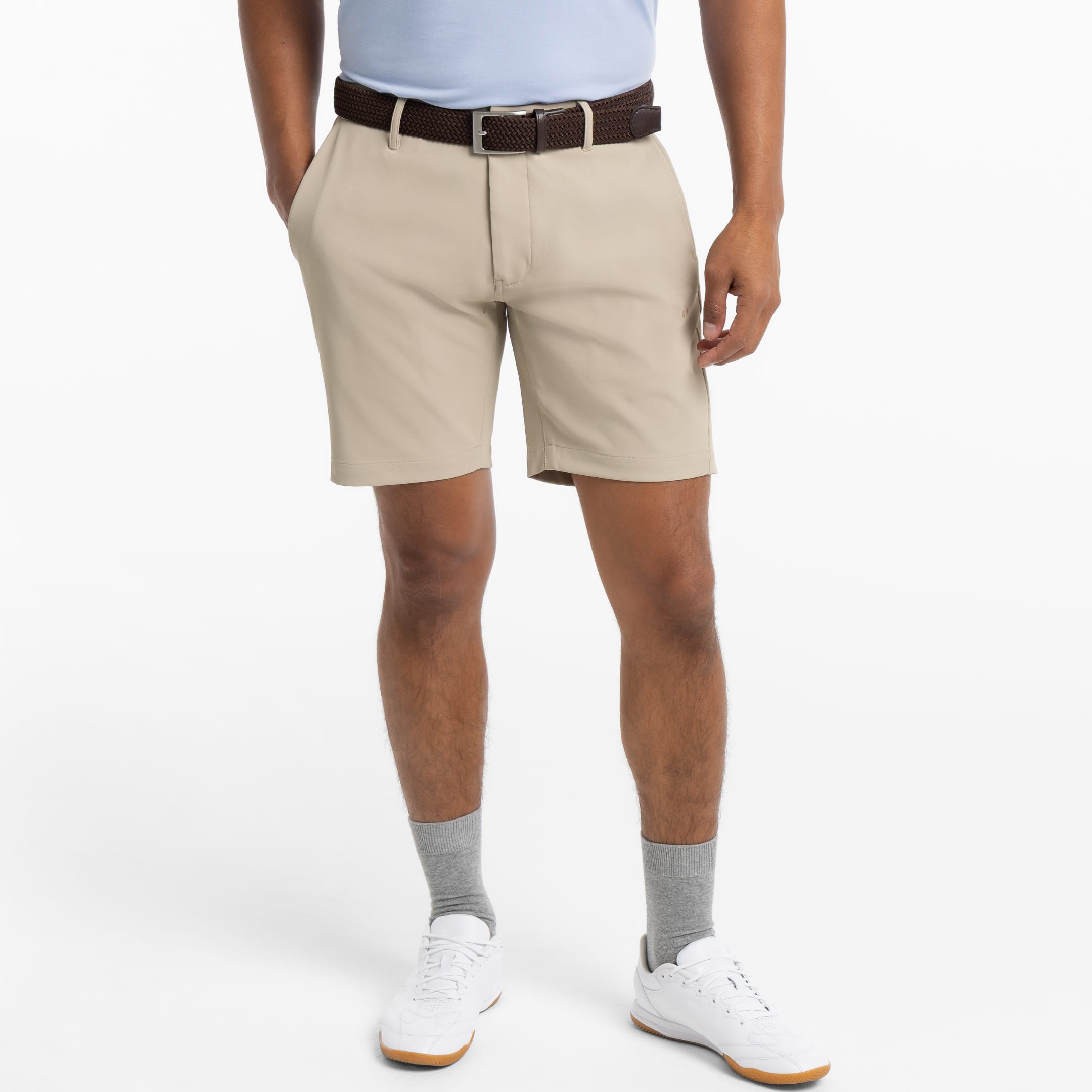 Ash & Erie Khaki Ace Golf Short for Short Men