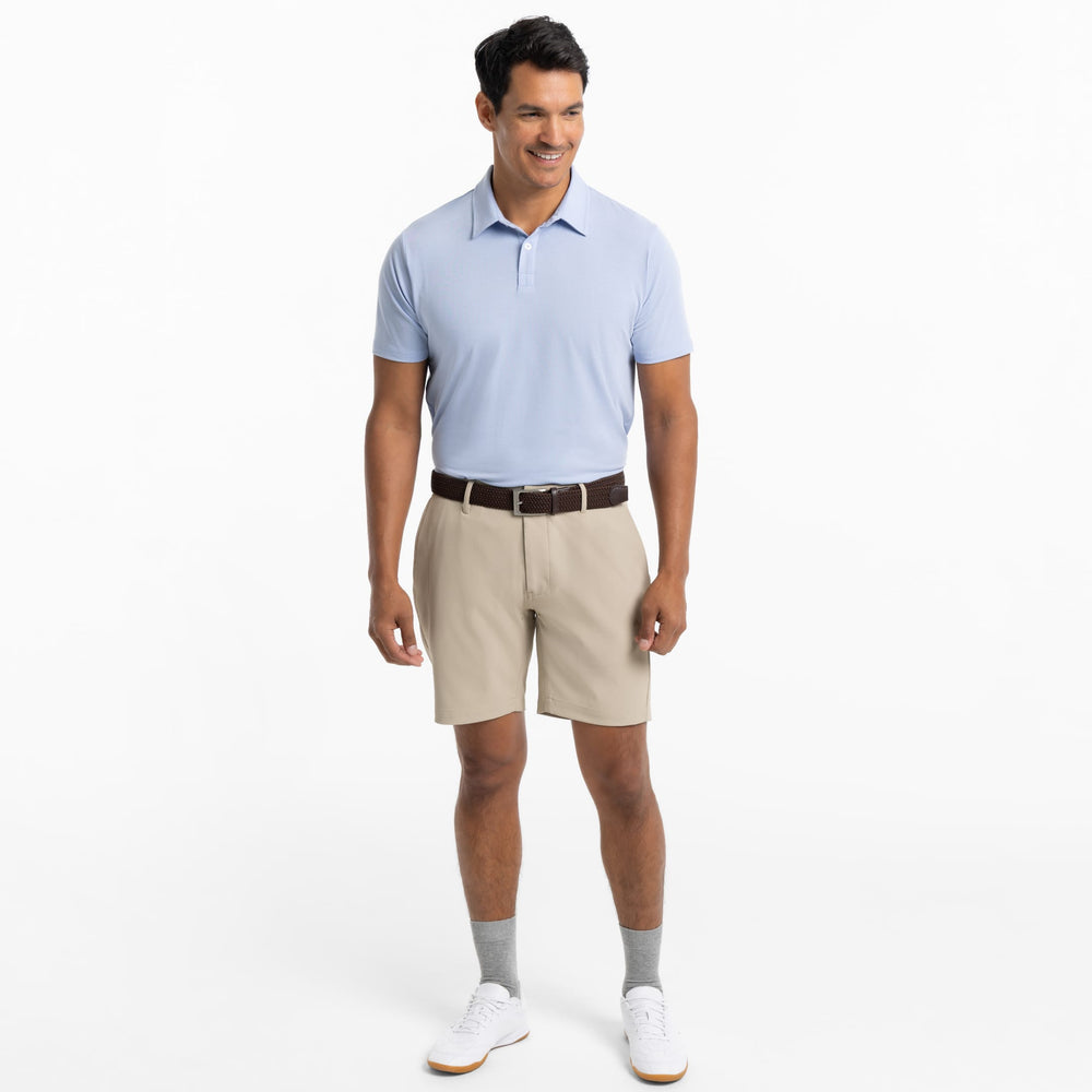 Ash & Erie Khaki Ace Golf Short for Short Men   Ace Golf Shorts