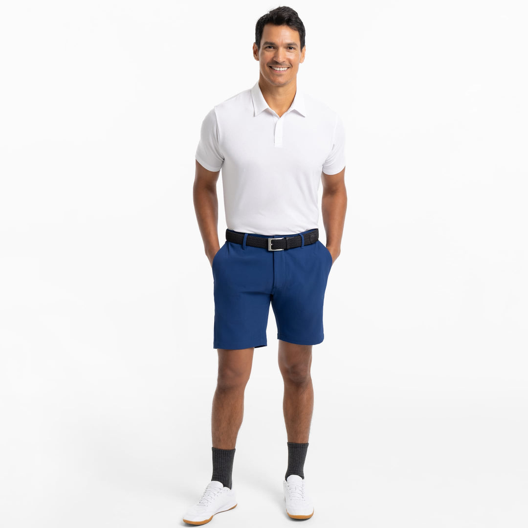 Ash & Erie Navy Ace Golf Short for Short Men   Ace Golf Shorts