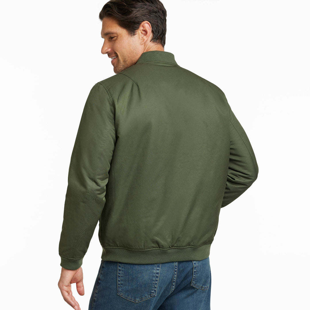 Ash & Erie Dark Green Bomber Jacket for Short Men   Bomber Jacket