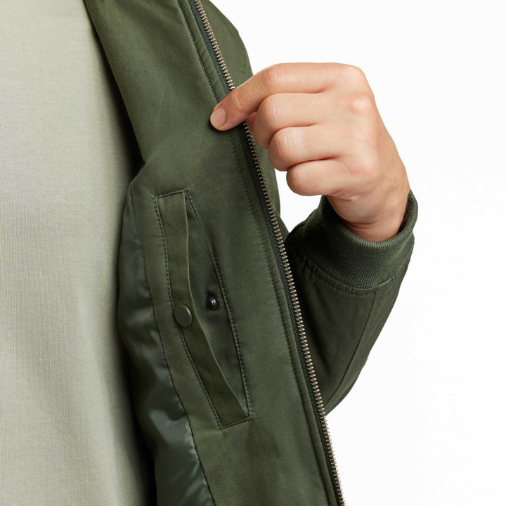 Ash & Erie Dark Green Bomber Jacket for Short Men   Bomber Jacket