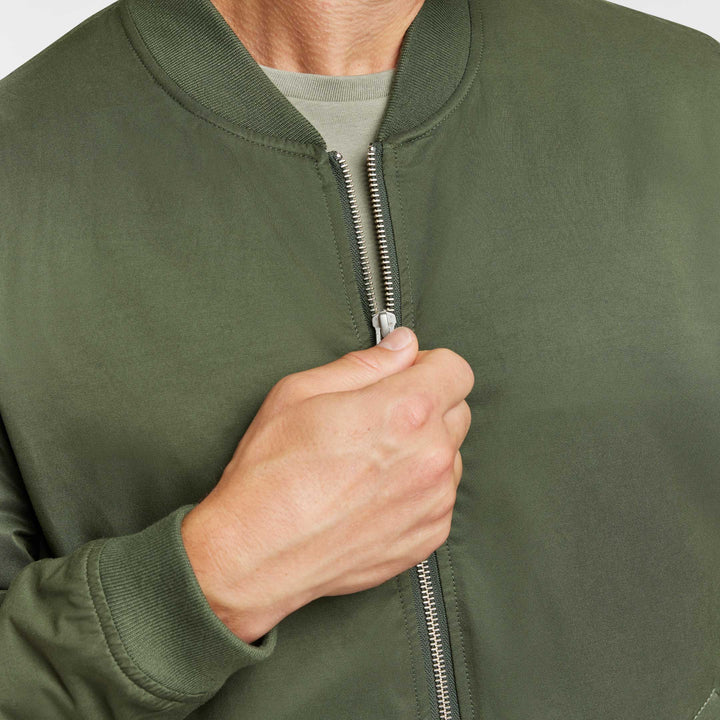 Ash & Erie Dark Green Bomber Jacket for Short Men   Bomber Jacket