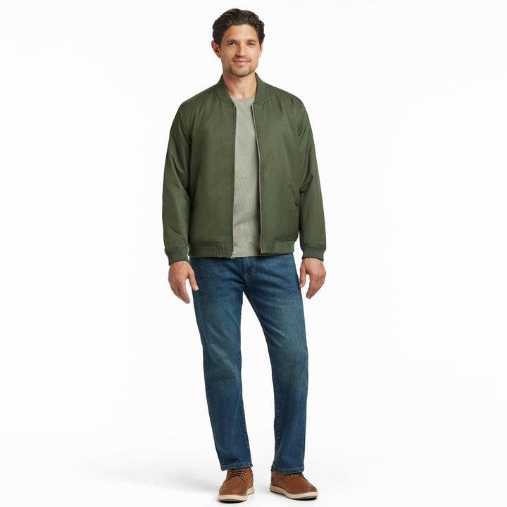 Ash & Erie Dark Green Bomber Jacket for Short Men   Bomber Jacket